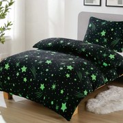 Mikroplüss ágynemű Homa DEBORAH STAR BLACK 140x200 cm