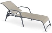 Állítható nyugágy MOSLER szürke/bézs
