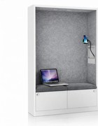 Sally 1150mm korpus Biały - siedzisko Szary