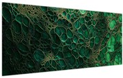 Kép - Zöld mikroszkópos kép (120x50 cm)