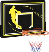 SPORTNOW Fali Kosárlabda Gyűrű, Kültéri Kosárlabda Gyűrű, Törhetetlen Hátsó Lemez, Szakadásálló Háló, Acél Szerkezet, Szerelési Tartozékokkal, Beltéri