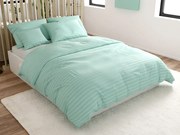 JASMINE menta színű, 2 cm csíkos mikroszálas szállodai ágyneműhuzat Ágyneműhuzat mérete: 70 x 90 cm | 140 x 200 cm