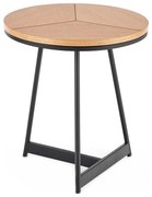 Kávésasztal CARIDA 49x45 cm fekete/tölgy