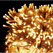 1000 LED-es BOA fényfüzér, kültéri-beltéri hálózati, 8 világítási móddal, átlátszó vezetékes, extra meleg fehér, 20 m, IP44