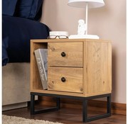 Éjjeliszekrény GLIMMER 50x45,2 cm fenyő atlantic/fekete