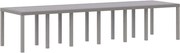 vidaXL Kerti Asztal Világosszürke 350 x 100 x 74 cm polirattan