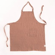 Regular narancssárga gyerek len kötény, 57 x 47 cm - Linen Tales