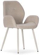 Bézs kárpitozott étkezőfotel szett 2 db-os Ansu – Marckeric