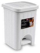 STEFANPLAST Fürdőszobai hulladékkosár Elegance 6l, fehér