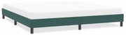vidaXL sötétzöld bársony ágykeret matrac nélkül 200x220 cm