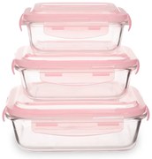 Üveg élelmiszertartó doboz szett 3 db-os Freska – Premier Housewares