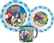 Sonic a sündisznó Adventure étkészlet, micro műanyag szett bögrével 265 ml
