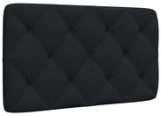 fekete szövet fejtámla párna 90 cm