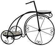 Kovácsoltvas virágtartó bicikli kerámia berakással