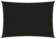 fekete HDPE napvitorla 160 g/m² 2,5 x 4 m