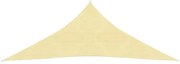 3,6x3,6x3,6 m háromszög alakú bézs HDPE napernyő