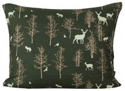 Mikroszálas párnahuzat OAK DEER 70x90 cm, sötétzöld