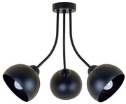 Felületre szerelhető QUEEN mennyezeti csillár 3xE27/15W/230V fekete