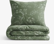 Goldea pamut ágyneműhuzat - gyógynövény levelek 140 x 200 és 70 x 90 cm