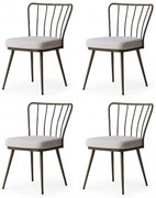 Yildiz Cream and Brown étkezőszék szett, 4 db, 4 db