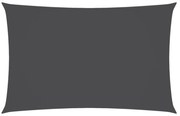 antracitszürke téglalap alakú oxford-szövet napvitorla 2,5x5 m
