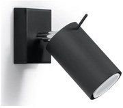 Fekete spotlámpa 8x10 cm Etna – Sollux