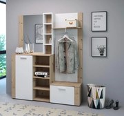 Előszobabútor Artisan Tölgy/Matt Fehér Színben. Barry