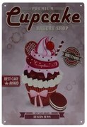 Cupcake retro fém tábla