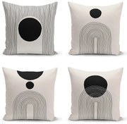 Fekete-bézs párnahuzat szett 4 db-os 43x43 cm - Minimalist Cushion Covers