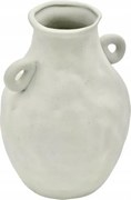 Váza Fehér kerámia dekorációs váza 19 cm ajándéknak is tökéletes
