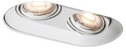 Kerek beépíthető spotlámpa fehér GU10 50 mm 2-fényes - Hubs
