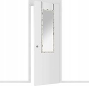 Függesztett Tükör Ajtóra Fehér Keret márvány mintás