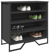 fekete szerelt fa cipőszekrény 80 x 38 x 78 cm