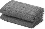 Westwing törölköző szett 100% Pamut 550 g/m² 2 db szürke 30 x 50 cm