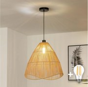 Brilagi - LED csillár zsinóron CERIA BOHO 1xE27/40W/230V átm. 70 cm barna