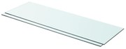 2 db átlátszó üveg paneles polc 80 x 25 cm