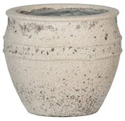 Pottery Pots Athena, krétafehér, többféle méretben – fazekas edények méretek: S: ⌀ 28,5 x 24 cm