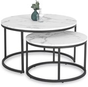 Dohányzóasztal Szett, Fehér Márvány DAFNE MAX