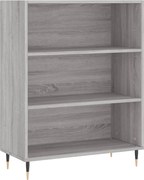 vidaXL szürke sonoma színű szerelt fa könyvespolc 69,5 x 32,5 x 90 cm