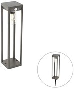 Kültéri állólámpa sötétszürke 40 cm LED-del és dimmelhető fényforrással napelemes - Sonne