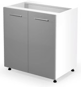 Alsó szekrény Vento D-80 / 82, fehér / szürke
