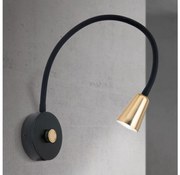 Orion - Fényerőszabályozható flexibilis fali lámpa DOTTY 1xGU10/10W/230V fekete/sárgaréz