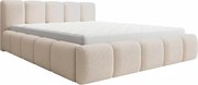 Tesia kárpitozott ágy 180x200 cm, ágyneműtartós - bézs bouclé Quelle 03
