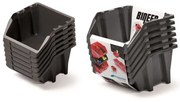 Kistenberg 6db BINEER SHORT tárolódoboz készlet 214x198x133 mm fekete