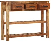 3 fiókos tömör fa tálalóasztal 110 x 30 x 80 cm