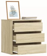 sonoma tölgy színű szerelt fa fiókos sarokszekrény 60x41x58 cm