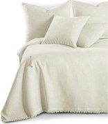 Krémszínű zsenília ágytakaró 220x240 cm Talo – Filumi