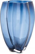 Virágváza Üveg Dekoráció Elegáns Szoba Kék 25 CM