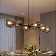 Brilagi - Csillár kábellel DIOR 6xE27/60W/230V fekete/füstszürke