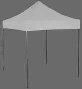 Gyorsan összecsukható sátor 2x2m – acél, Oldalfalak nélkül, Szürke / antracit